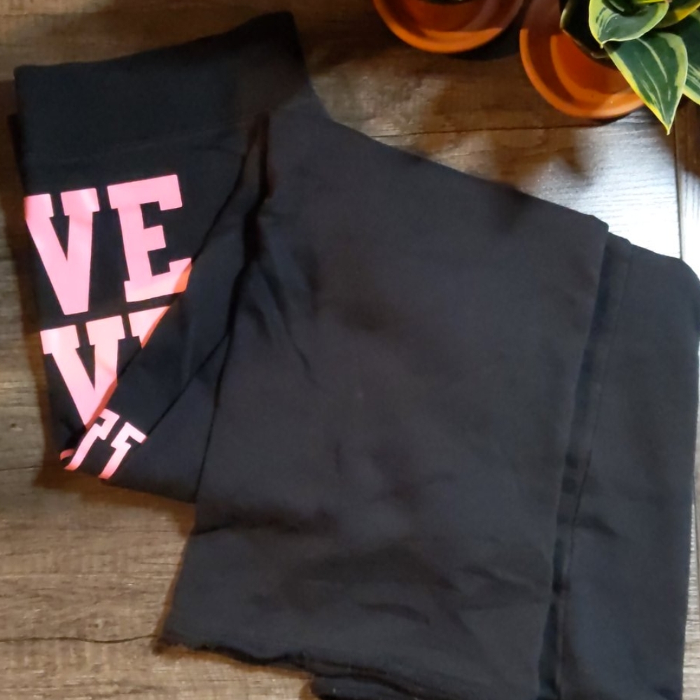 Black wide leg Sweatpants by VS Pink